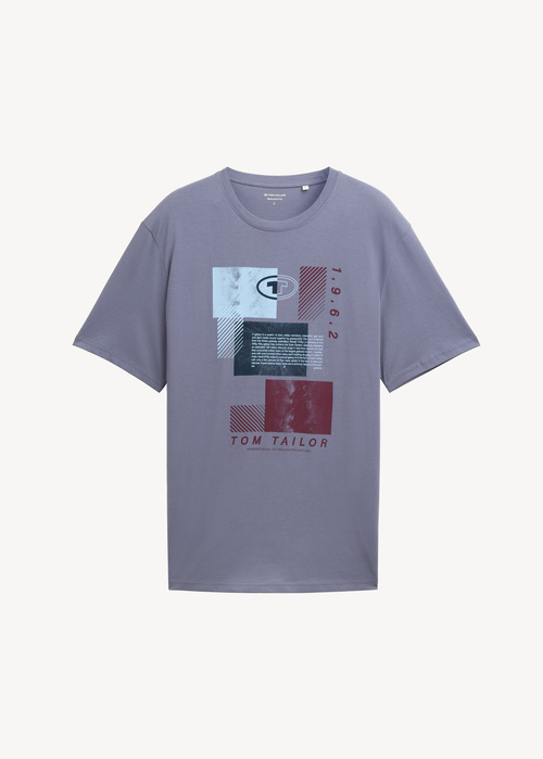 Tom Tailor® T-shirt With Print - Dove Grey