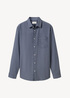 Tom Tailor Regular Fit Shirt With Structure Navy Diagonal Structure