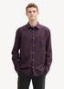 Tom Tailor® Regular Fit Shirt With Structure - Purple Diagonal Structure