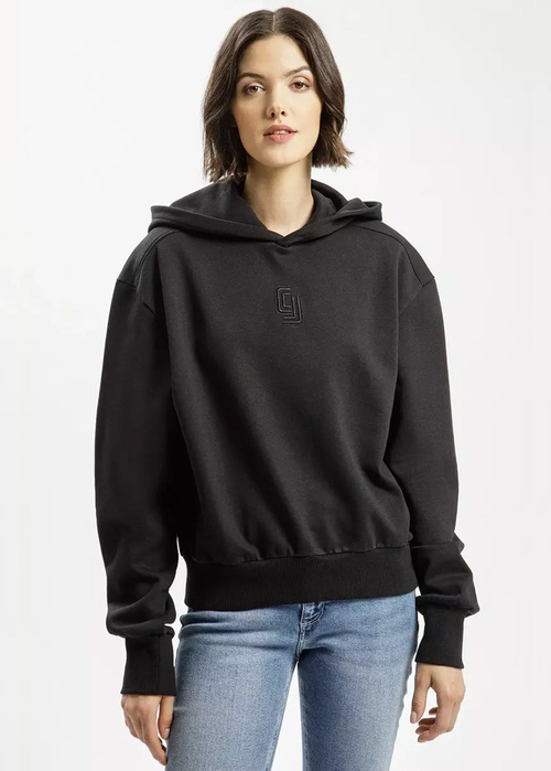 Cross Jeans Hoodie Sweatshirt - Black (020) 65413-020 