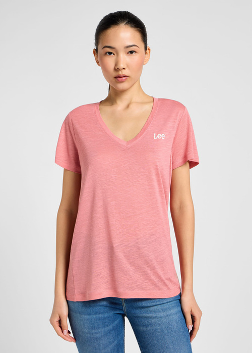 Lee V-Neck Tee - Cassie Pink 112357820 