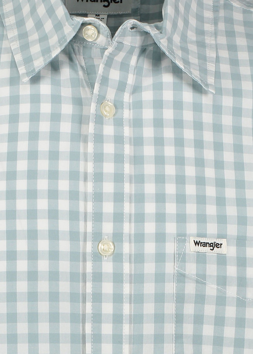 Wrangler® One Pocket Shirt - Blue Fog Check