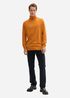 Tom Tailor Basic Turtleneck Jumper Peanut Butter Brown Melange - 1042456-37029