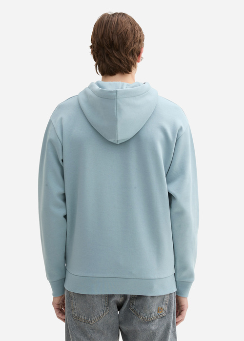 Tom Tailor Hoodie With Logo Details Light Grey Mint - 1044886-27840