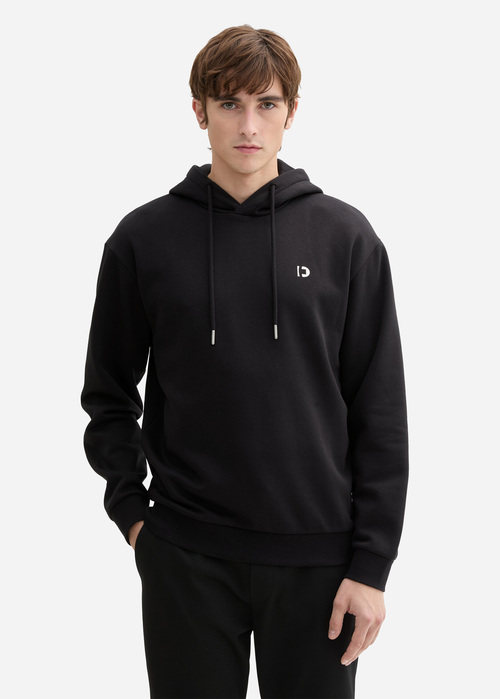 Tom Tailor Hoodie With Logo Details - Black 1044886-29999 