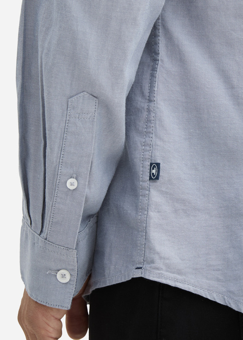 Tom Tailor® Fitted Cotton Shirt - Grey Structure