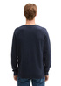 Tom Tailor Knitted Jumper With Logo Badge Knitted Navy Melange - 1044567-13160