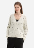 Tom Tailor® Cardigan With Heart Embroidery - Beige Heart Embroidery