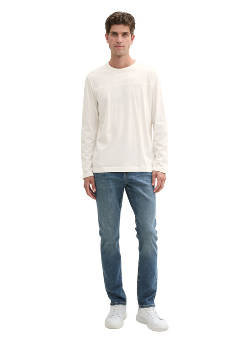 Tom Tailor® Long-sleeved Shirt With Organic Cotton - Off White