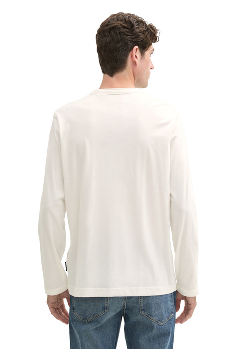 Tom Tailor® Long-sleeved Shirt With Organic Cotton - Off White