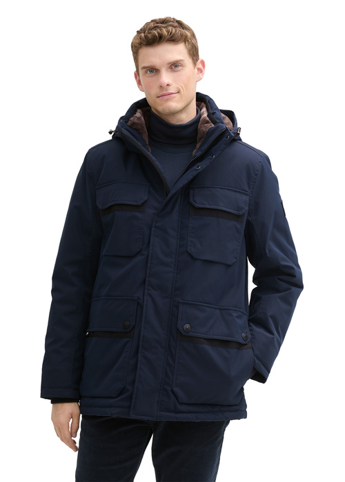 Tom Tailor Jacket With Detachable Hood - Sky Captain Blue 1042519-10668 