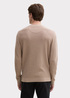 Tom Tailor® Textured Round Neck Sweater - Parasol Brown Melange