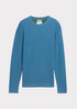 Tom Tailor® Textured Round Neck Sweater - Ocean Blue Melange