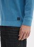 Tom Tailor® Textured Round Neck Sweater - Ocean Blue Melange