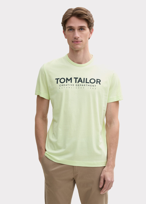 Tom Tailor C-Neck T-shirt   - Lime Cream Green 1045940-29078 