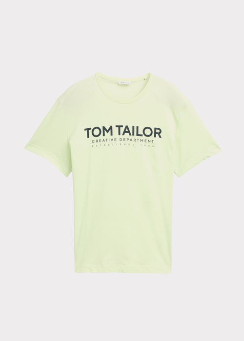 Tom Tailor® C-Neck T-shirt   - Lime Cream Green