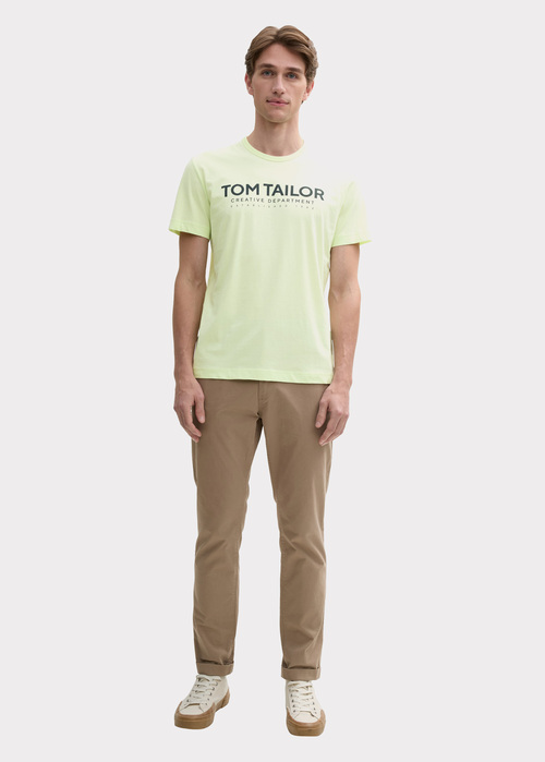 Tom Tailor® C-Neck T-shirt   - Lime Cream Green