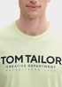 Tom Tailor® C-Neck T-shirt   - Lime Cream Green