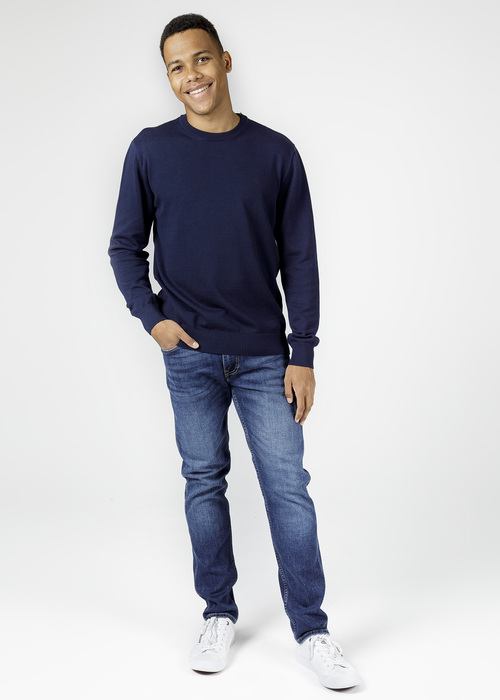 Cross Jeans Knitwear C Neck Navy - 34228-001