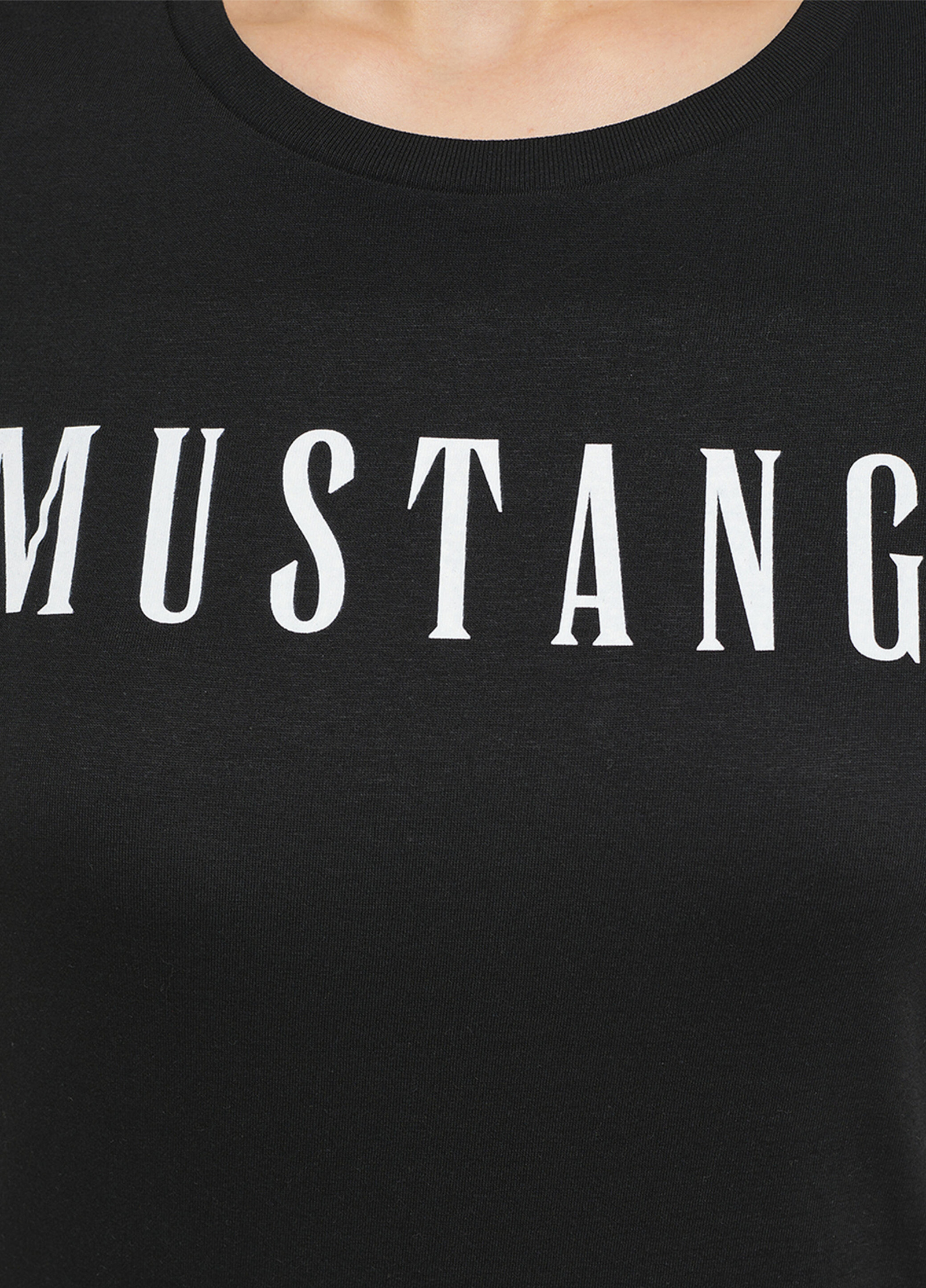 Mustang® Alina C Tee - Logo L Black Größe