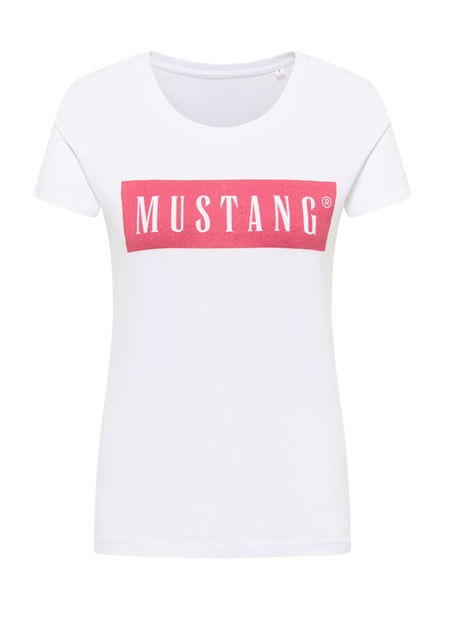Mustang Alina C L Size Tee Logo General 1013220-2045 White 