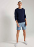 Tom Tailor Zigzag Structured Crewneck Sky Captain Blue Non Solid - 1016090-13684