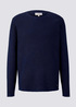 Tom Tailor Zigzag Structured Crewneck Sky Captain Blue Non Solid - 1016090-13684