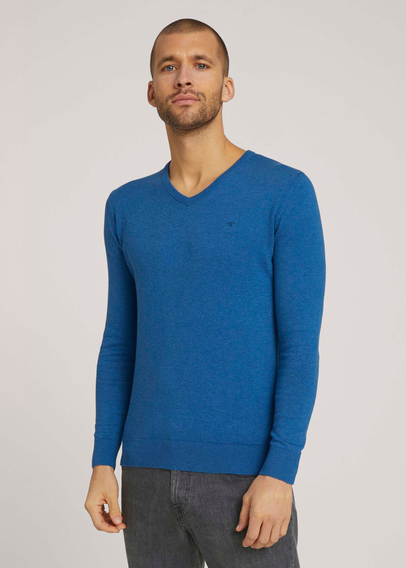 Royal blue v sales neck jumper mens