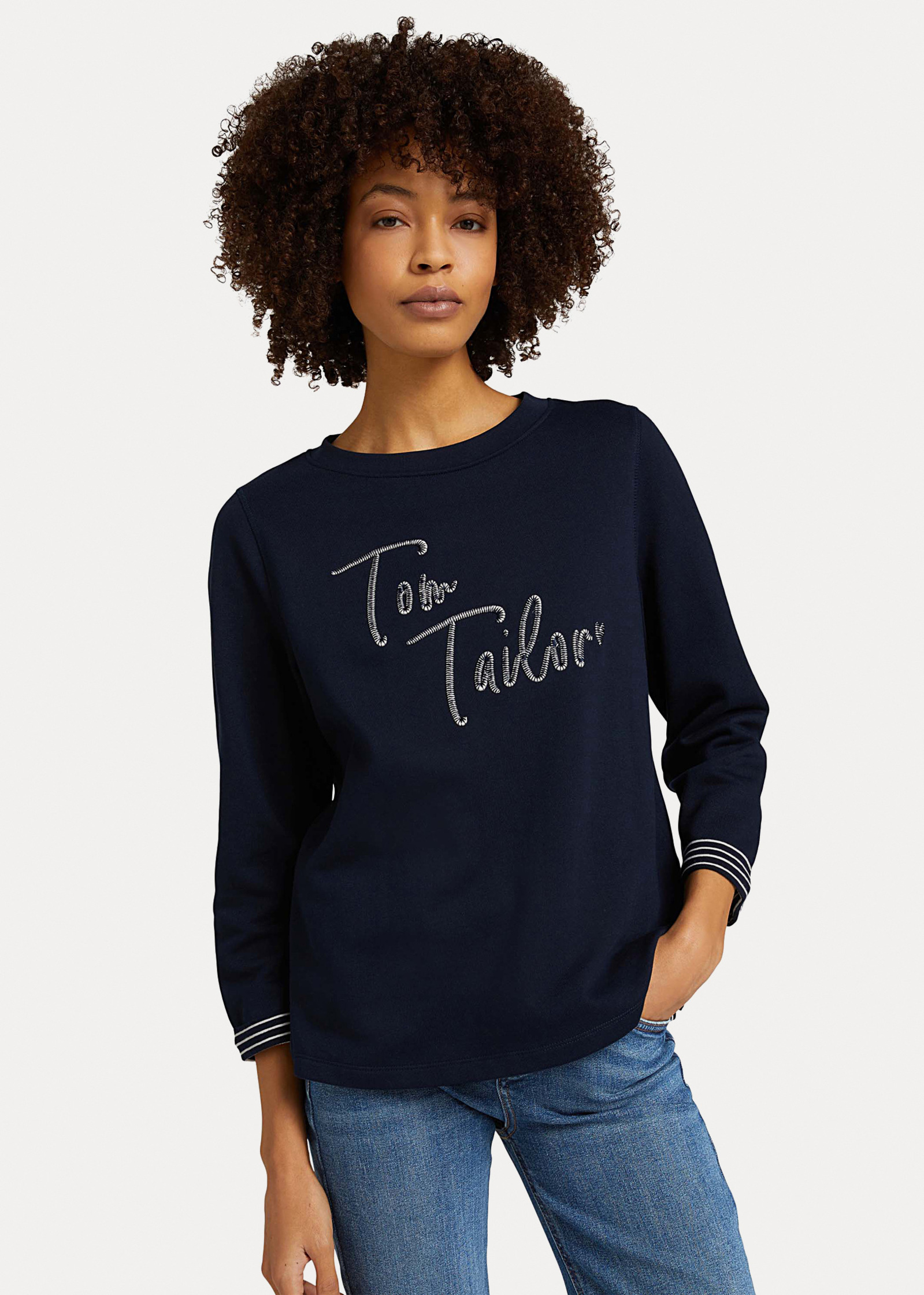 Blue Sweatshirt Captain Tailor® Long Sky - Size Sleeve XS Tom