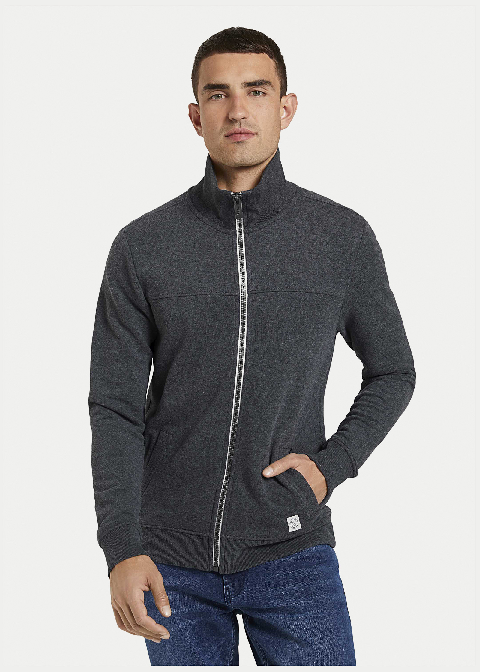 Tom Size Melange Sweater Tailor® Grey Dark - S
