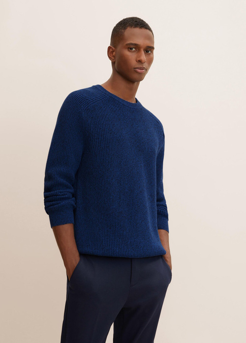 Tom Tailor® Pullover Knit Structure Size - Dark S Shades Blue