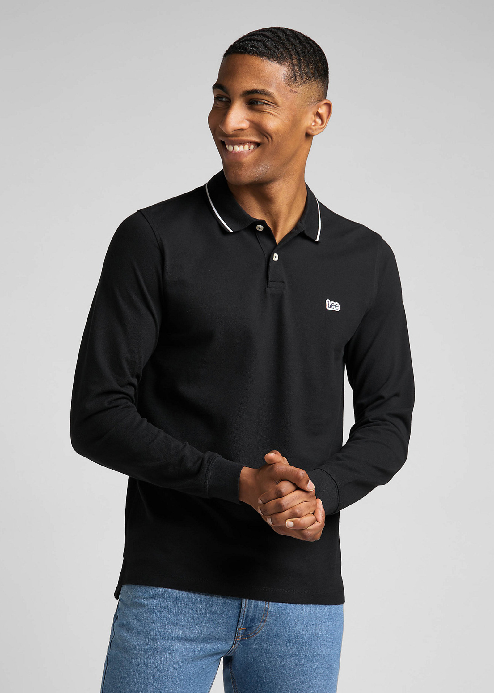 Lacoste long sleeve pique polo sale