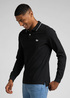 Lee Long Sleeve Pique Polo Black - L61VRL02