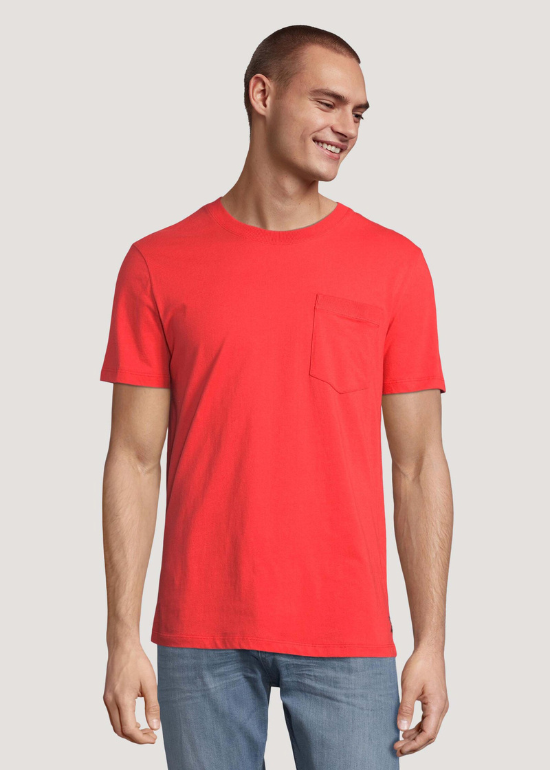 Tom Tailor® Basic T-shirt With Orange Blood - Size Pocket M