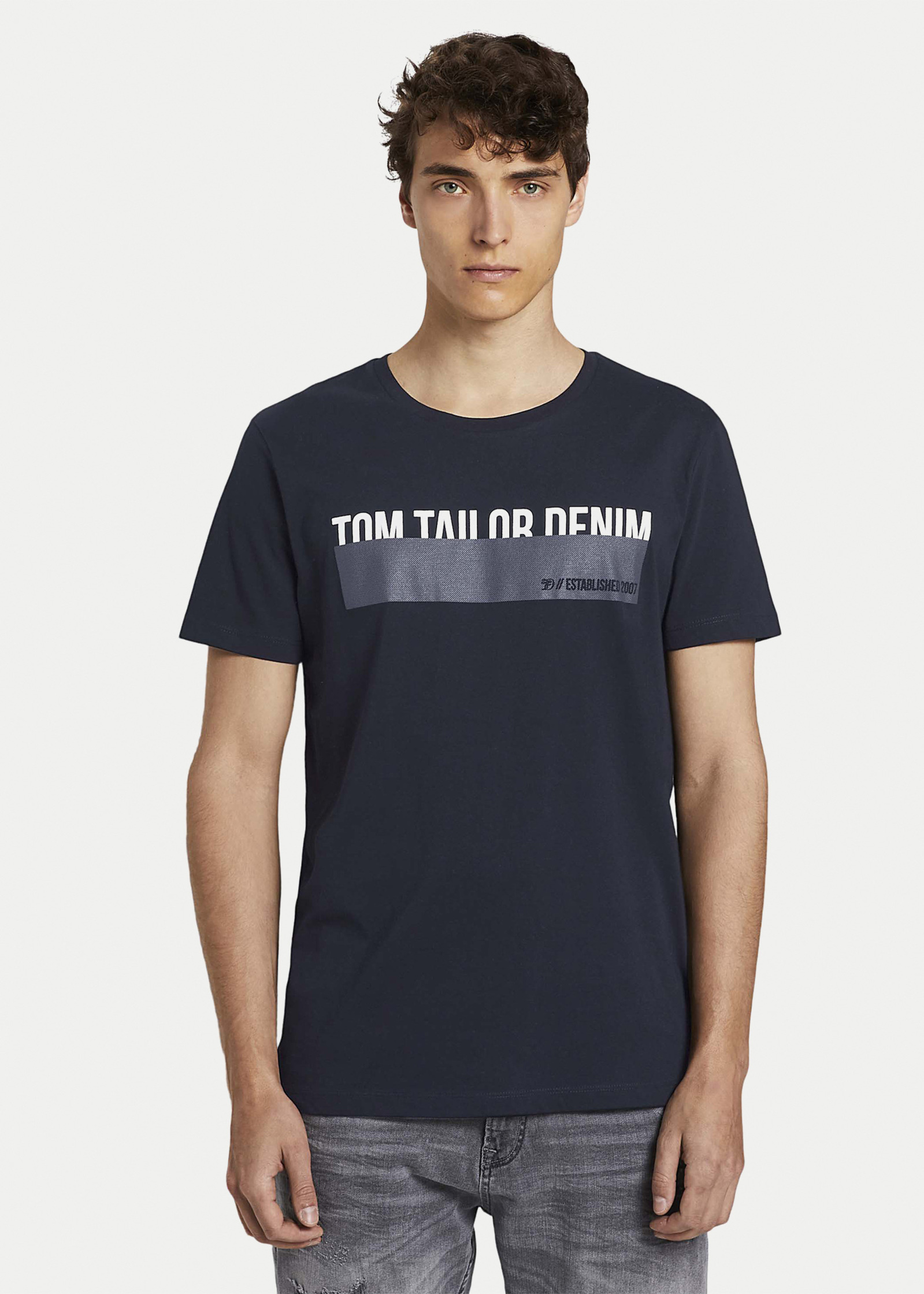 Size C-Neck - Deep Tee Tailor® Black Tom S Denim