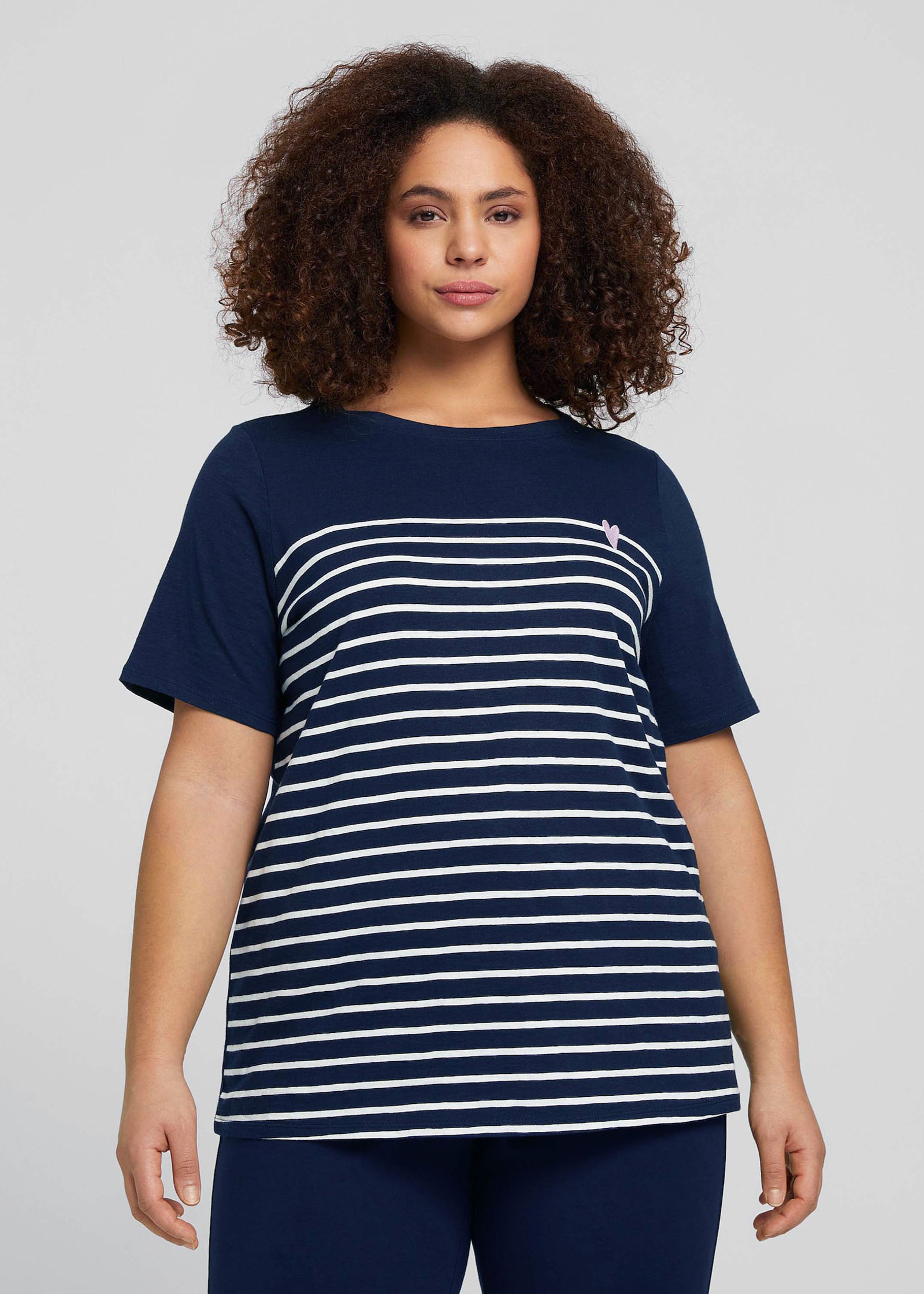 Tom Sky T-Shirt Plus 44 Stripe Captain Tailor® - Blue Cotton‎ Organic Größe