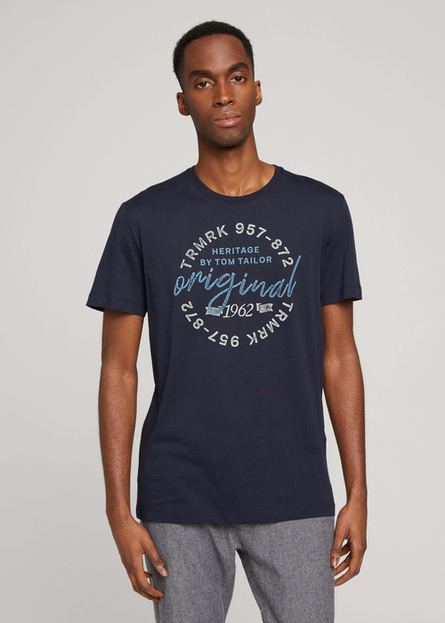 Tom Tailor® Sky with - Größe Captain M Blue T-shirt print text