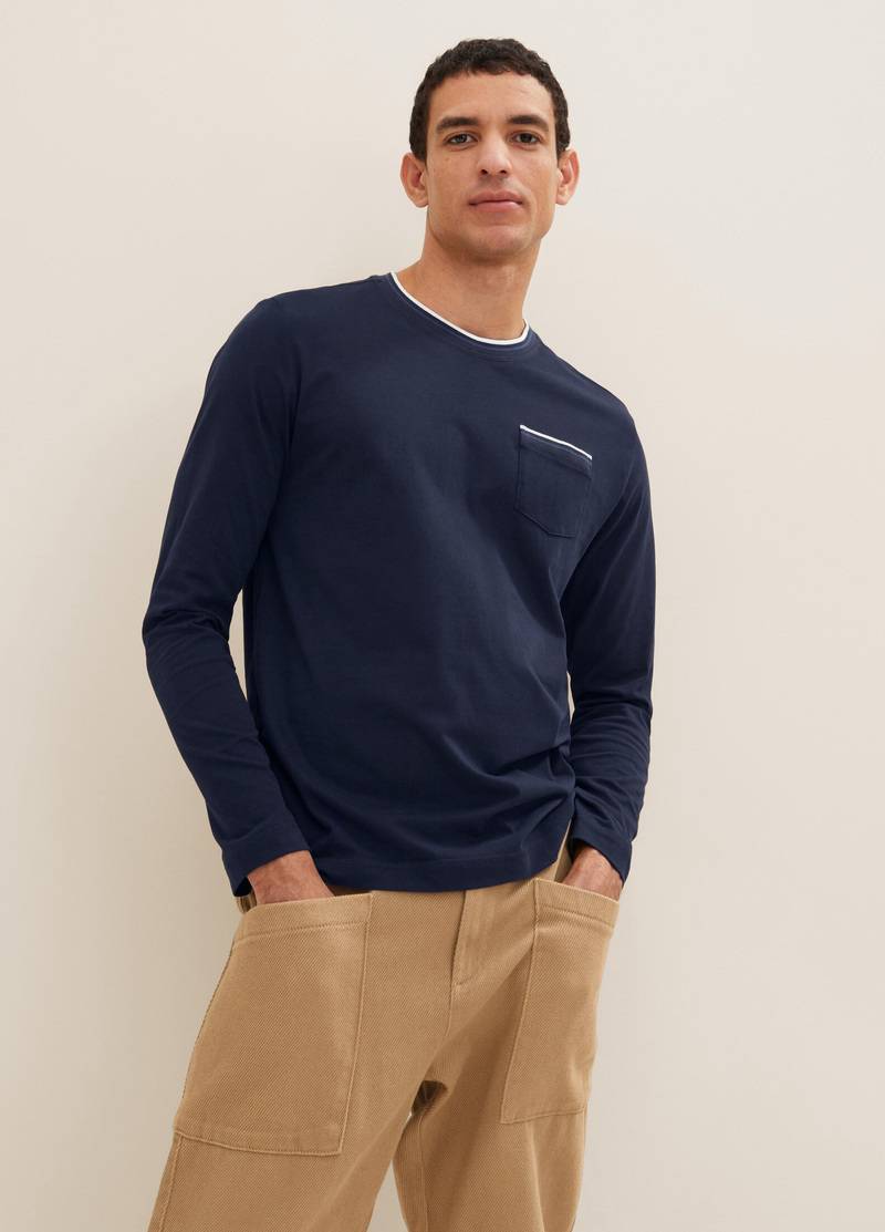 Pocket Sleeve Tom Long Captain XXL One - Tailor® Größe Sky Sweatshirt