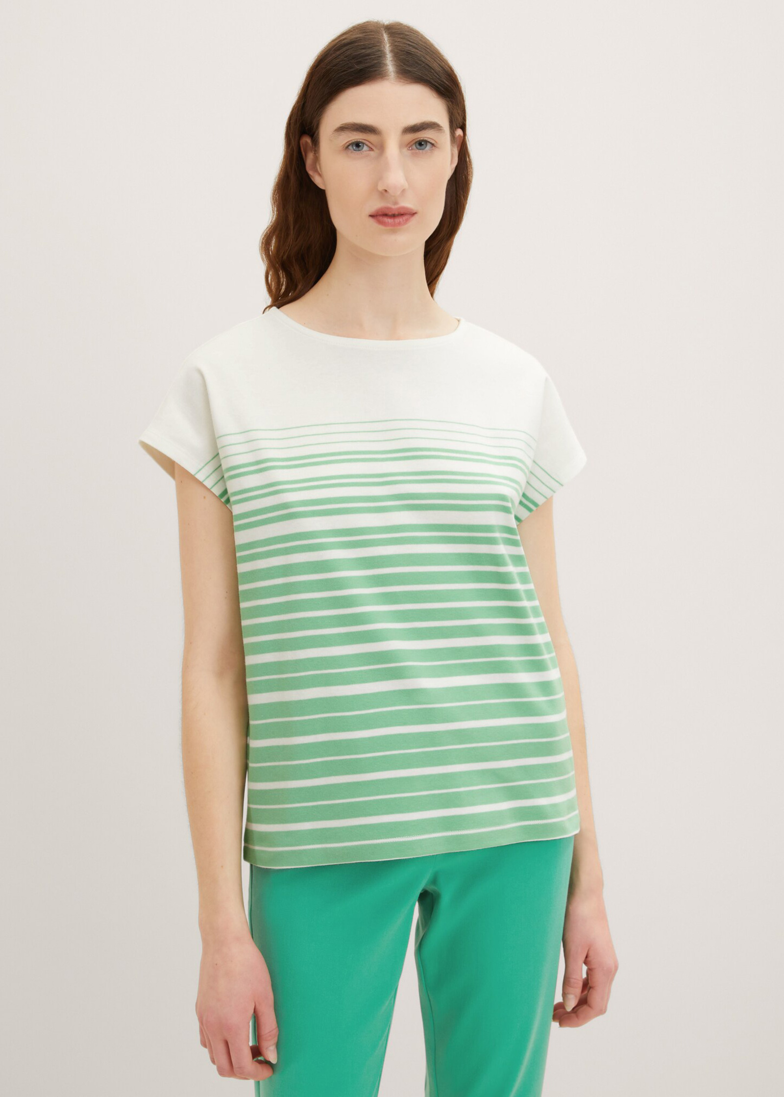 Tailor® Stripe - Tshirt Gradient Green Größe L Tom
