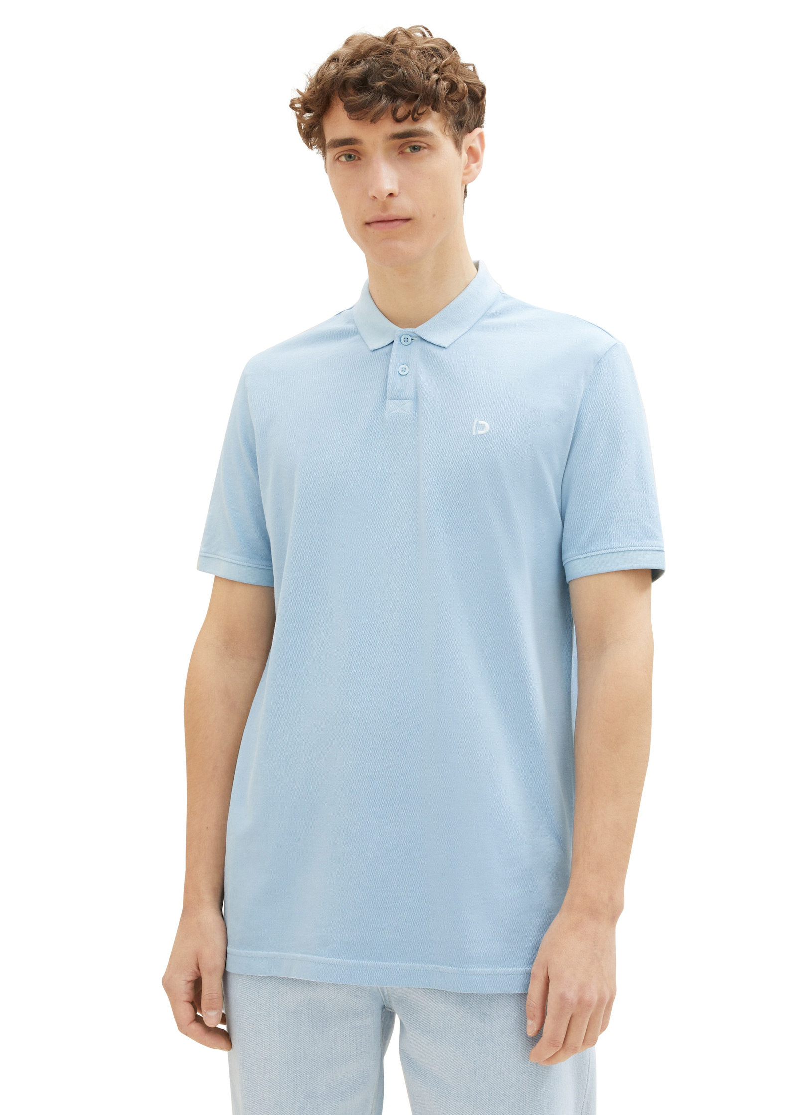 Middle Washed XXL Denim Blue Out Tom Größe Polo - Tee Tailor®