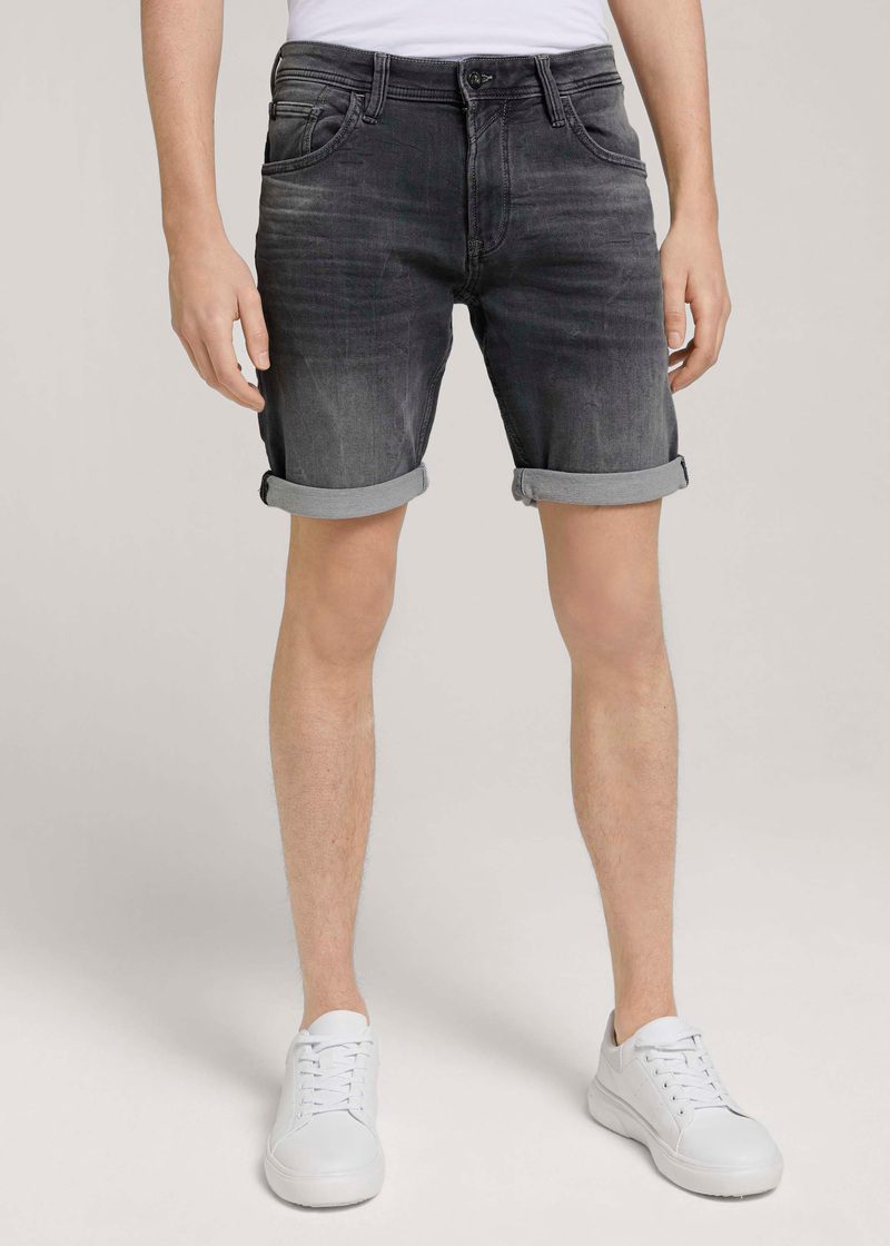 Stone - Regular Tom Size XL Denim Denim Used Mid Shorts Grey Tailor®