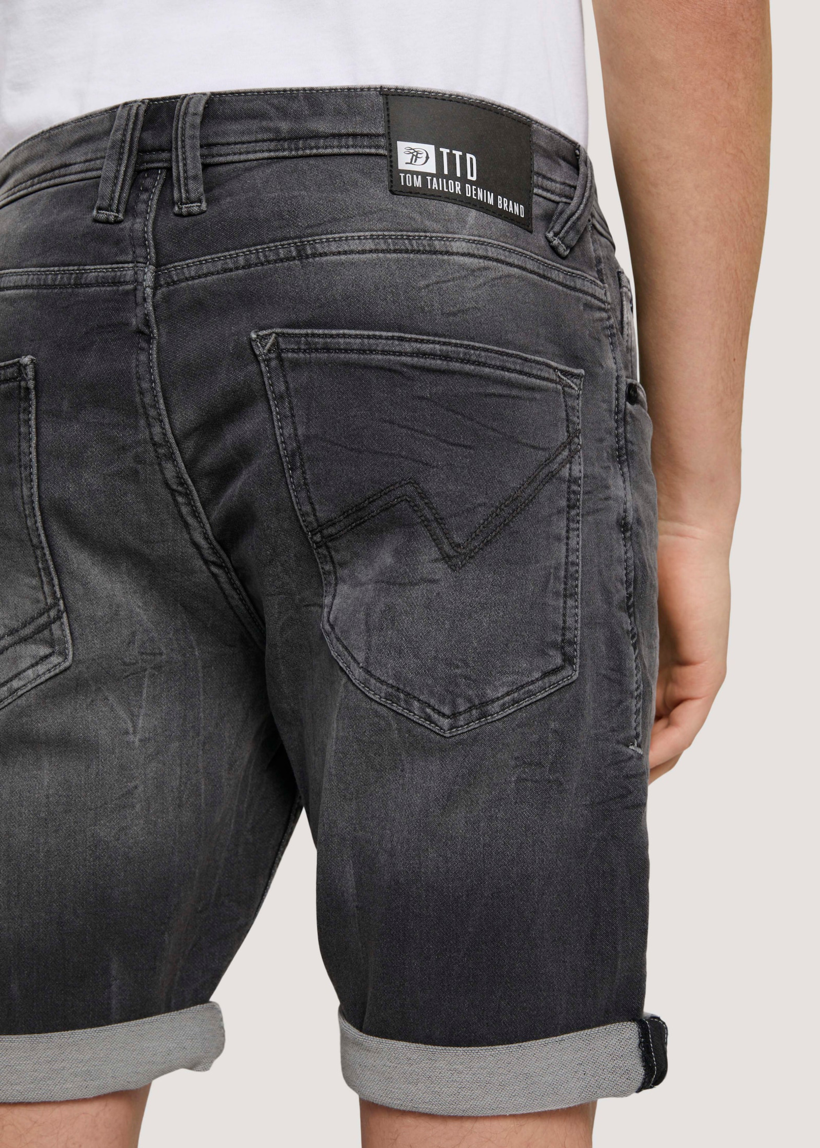 Used Tailor® Mid Size - Stone Tom XL Grey Regular Denim Shorts Denim