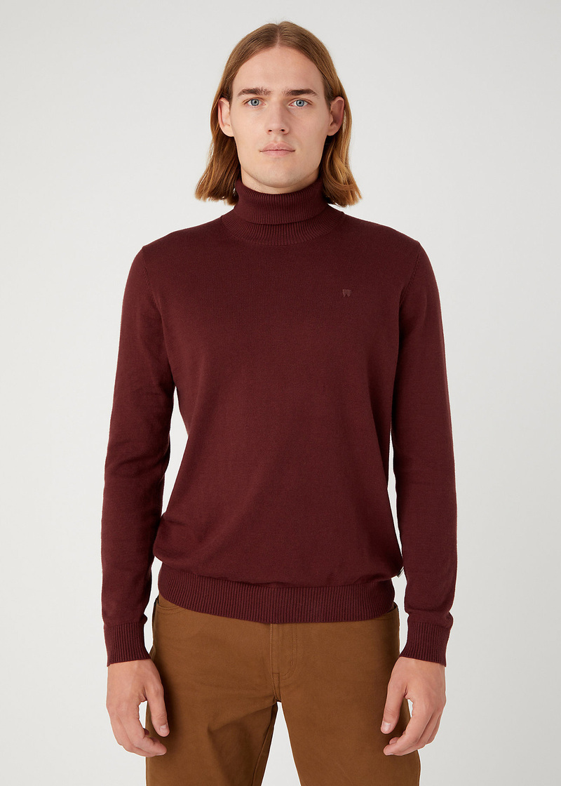 Wrangler Roll Neck Knit Dahlia - W8D42PH45